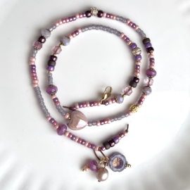 Inspiratie armband Lila-Pink