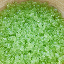 Fire polish 4mm Lime green, 5 gram