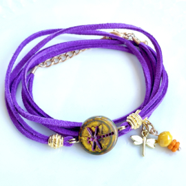 DIY pakket Dragonfly Yellow-Lila-Goud