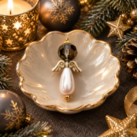 DIY engel Wit - AB Grey  - Goud