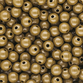 8 mm DQ acryl kralen Wood thrush brown, per stuk