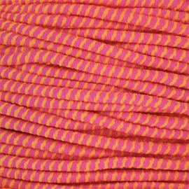 Gekleurd elastisch draad 2.3mm Dark pink-orange, 1 meter