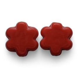 Glaskraal Bloem 17mm Rood, per stuk