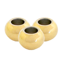 Roestvrij stalen (RVS) Stainless steel kralen 4mm Goud, 50 stuks