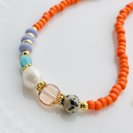 DIY pakket Orange summer ketting