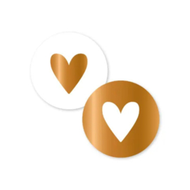 Sticker met koper folie, 10 stuks