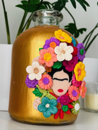 Frida Kahlo bloemen vaas Gold 170x120mm
