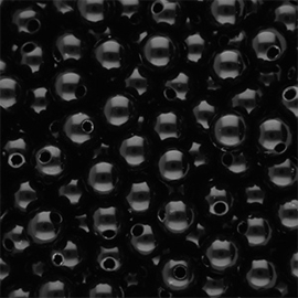 8 mm DQ acryl kralen shiny Black, per stuk