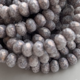 Rondels Luster chalk shine Lila 9x6mm, 10 stuks