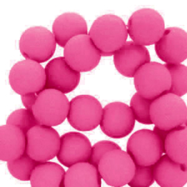 8 mm acryl kralen Fuchsia, per stuk