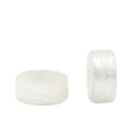 Super Polaris kralen disc 6mm Pearl White, 4 stuks