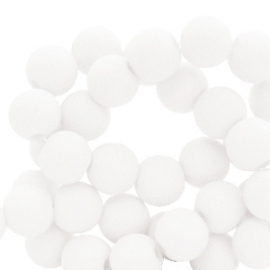 8 mm acryl kralen white, per stuk