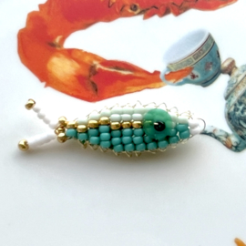 DIY pakket kralenvisje Turquoise Gold