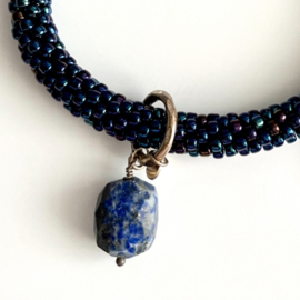 Classic Lapis Lazuli Blue Silver Bracelet