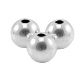 DQ metaal kraal 3mm Antiek zilver (nikkelvrij), 10 stuks