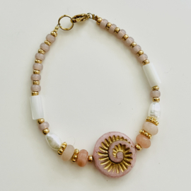 Inspiratie Fossil armband - Pink