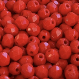 Fire polish 4mm Red, 10 gram (c.a 120 st.)