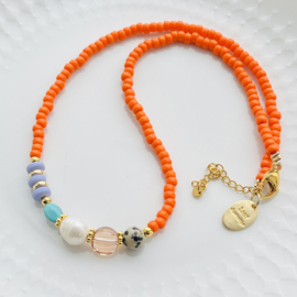 DIY pakket Orange summer ketting