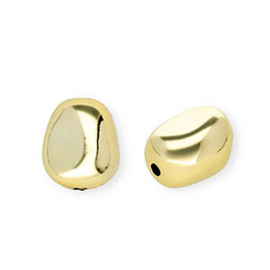 Acryl kralen Acryl kralen nugget Gold 12x10 mm, per stuk