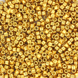 Miyuki kralen delica's 11/0 duracoat galvanized gold 1832, 5 gram