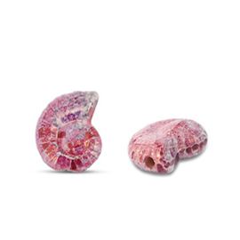 Keramiek kralen Schelp Forest purple 23x18mm, per stuk