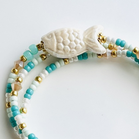 DIY pakket Vis armband Turquoise