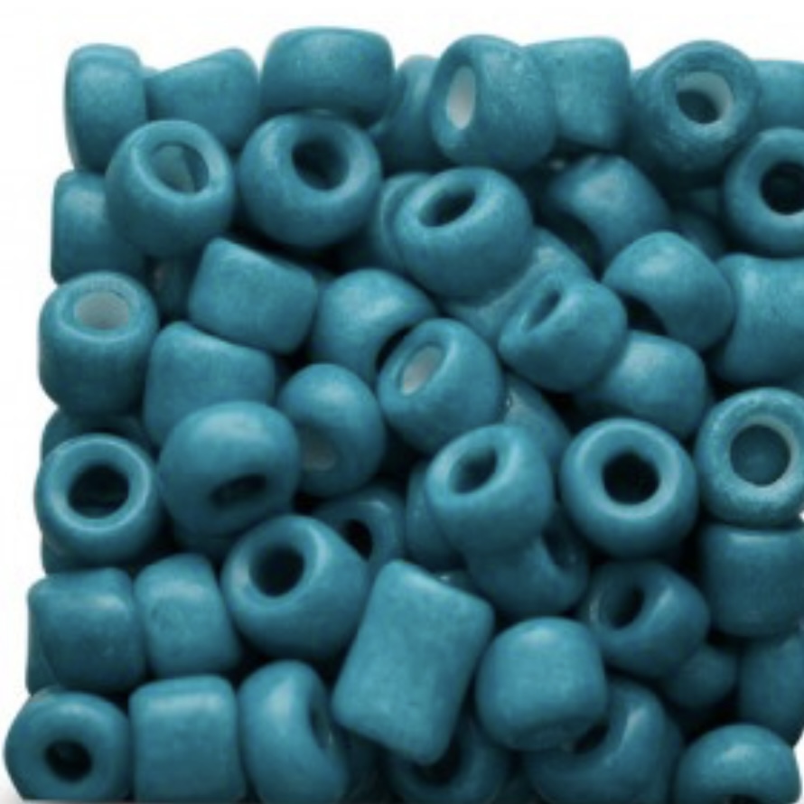 Rocailles 6/0 Petrol blauw Stonelook finish 10 gr.