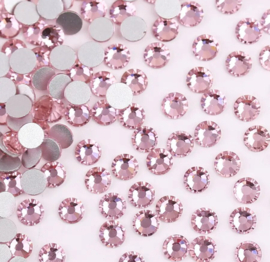 Rhinestone 7mm Pink, 1 stuk