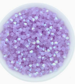 Preciosa bicone 4 mm - violet AB matt