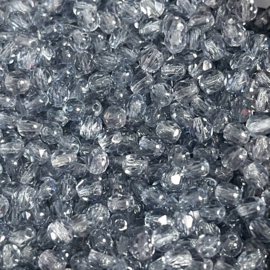 Fire polish 4mm Luster - Blue, 8 gram c.a. 100 stuks