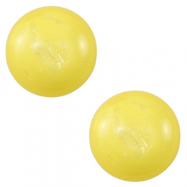 7 mm classic cabochon Polaris Elements Jais Lemon yellow, 1 stuk