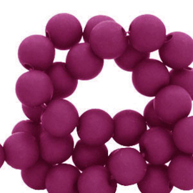8 mm acryl kralen Blue berry wine red, per stuk