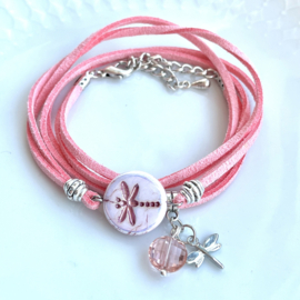 DIY pakket Dragonfly Pink-Zilver