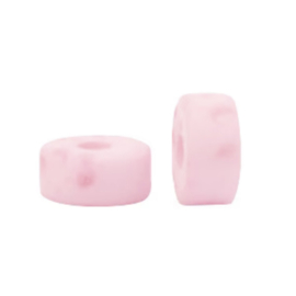 Super Polaris kralen disc 4mm Lava Princess Pink, 4 stuks