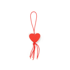Houten hart Rood 1,8 cm, per 5 stuks
