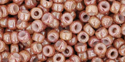 TOHO 8/0 Marbled Opaque Beige/Pink, 10 gram