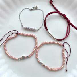 DIY pakket Pink-Burgundy-Zilver-Smiley