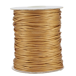 Macramé draad gevlochten 1.5mm Gold 2 meter
