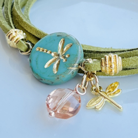 DIY pakket Dragonfly Turquoise-Goud