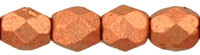 Fire polish 4mm Matte - Metallic Copper, 5 gram (c.a 60 st.)