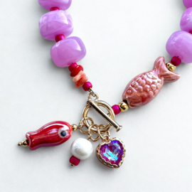 DIY pakket armband Pink-Orange-Red