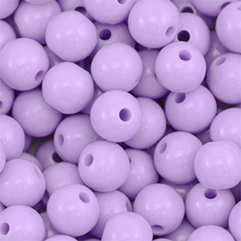Acryl kralen 10mm Pastel lilac, per stuk