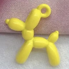 Balloon dog Yellow, per stuk