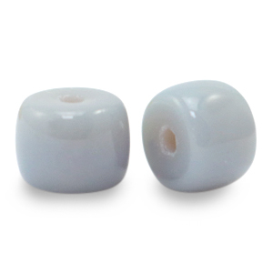 Rondellen glaskralen 8mm Haze grey, per 10 stuks