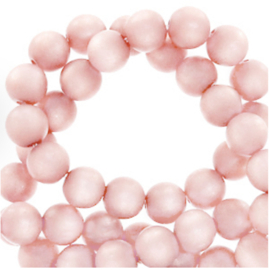 Super Polaris kralen rond 6 mm matt Hortensia pink, 1 stuk