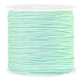 Macrame draad 0,8mm Soft turquoise green, 10 mtr