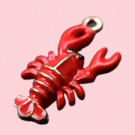 Bedel emaille Kreeft-Lobster, 1 stuk
