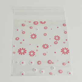Inpakzakje plastic Bloesem Pink, 10 stuks