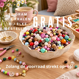 Exclusieve kralen mix, per c.a. 20 gram