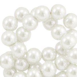 Glasparels 4mm White, per stuk